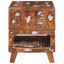 Endebord med hylde Brun 40 x 40 x 49 cm Solid genbrugs træ