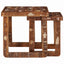 Indskudsborde 2 pcs Brun 46 x 46 x 45 cm Solid genbrugs træ