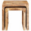 Indskudsborde 2 pcs Brun 46 x 40 x 46 cm Massivt mangotræ