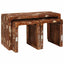 Nesting Bord 3 pcs Brun Solid genbrugs træ
