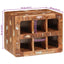 Vinfad med opbevaring Brun 44 x 30 x 35 cm Solid genbrugs træ
