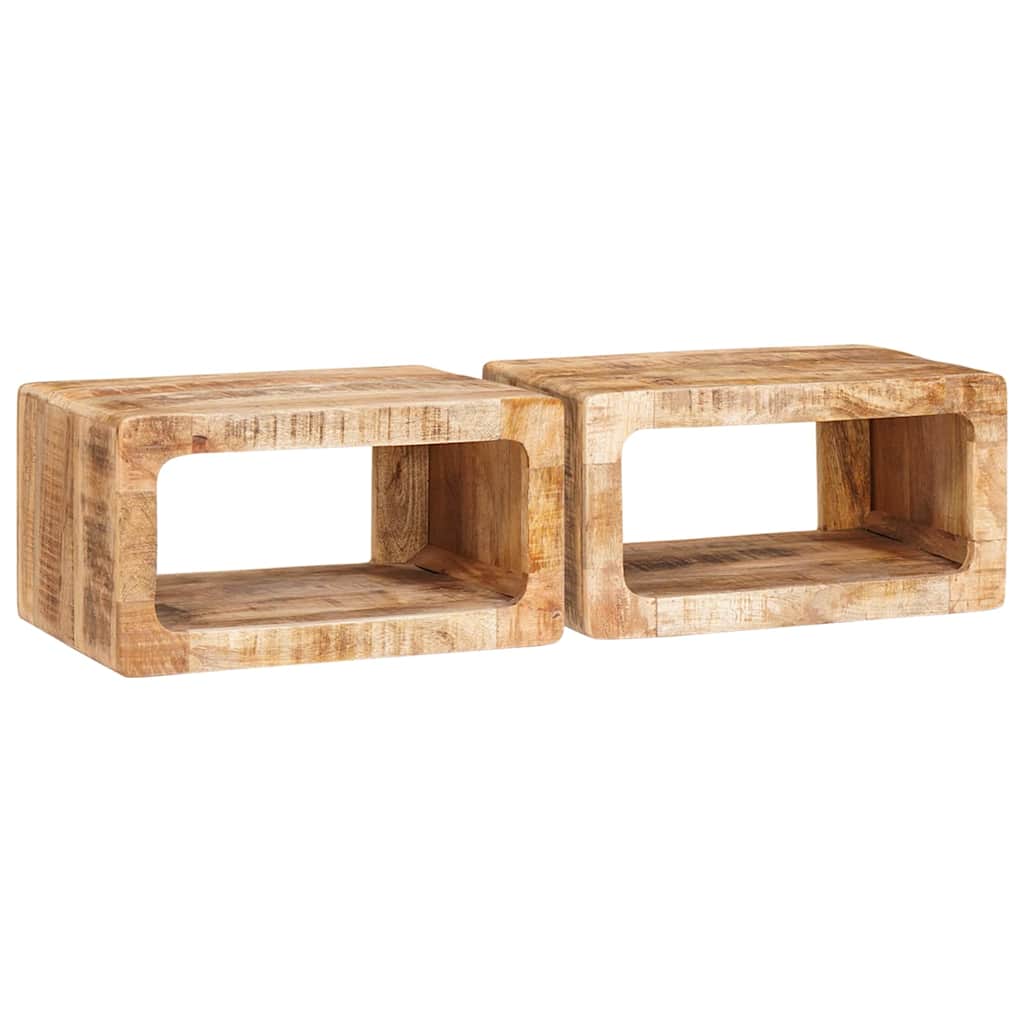 Sengebord 2 pcs Brun 45 x 30 x 24 cm Massivt mangotræ