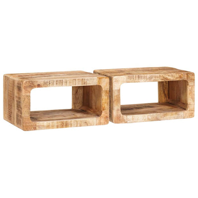 Sengebord 2 pcs Brun 45 x 30 x 24 cm Massivt mangotræ