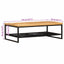 Sofabord Brun og sort 110 x 55 x 35 cm Massivt mangotræ