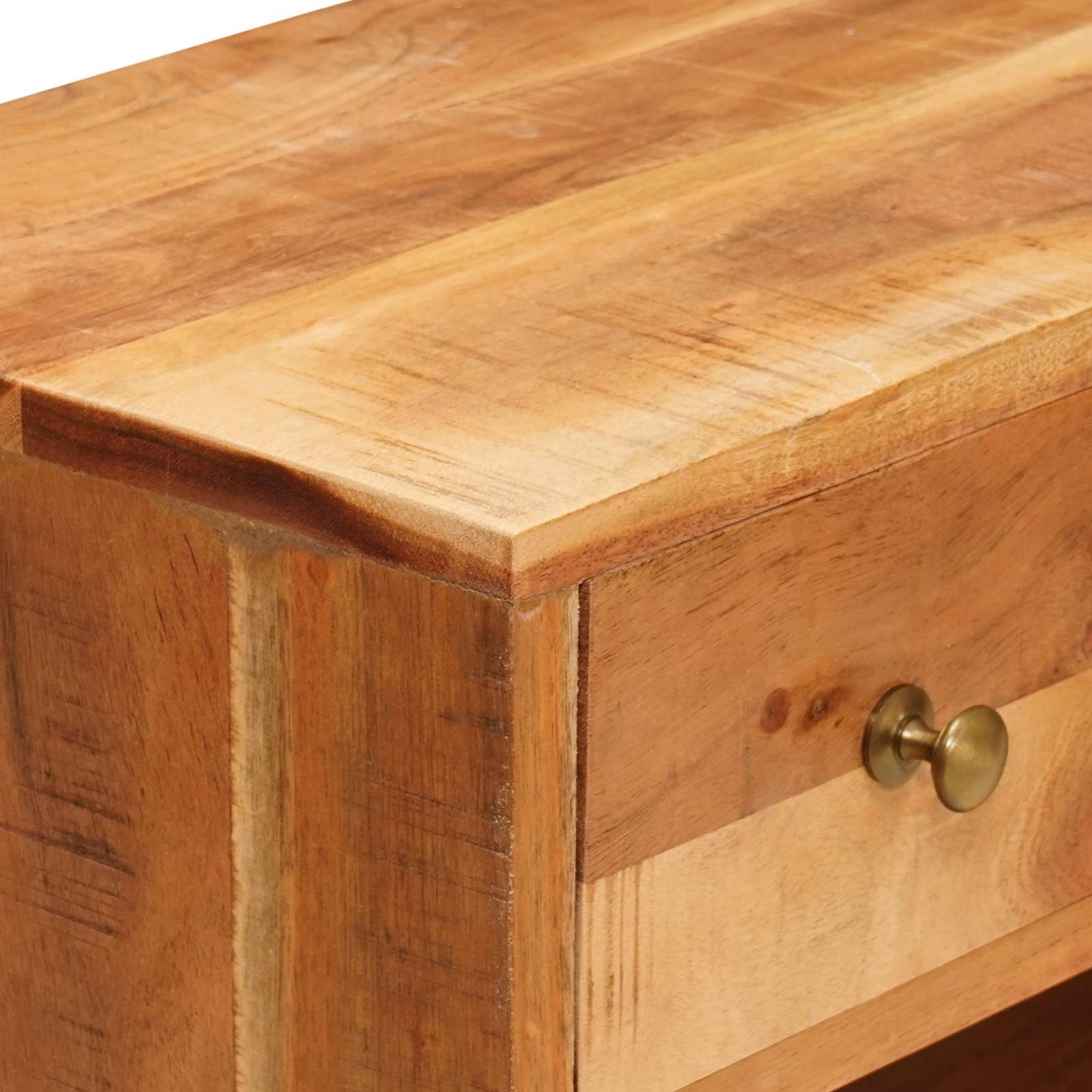 TV-skab Naturfarvet 110 x 30 x 44 cm Massivt Akacietræ