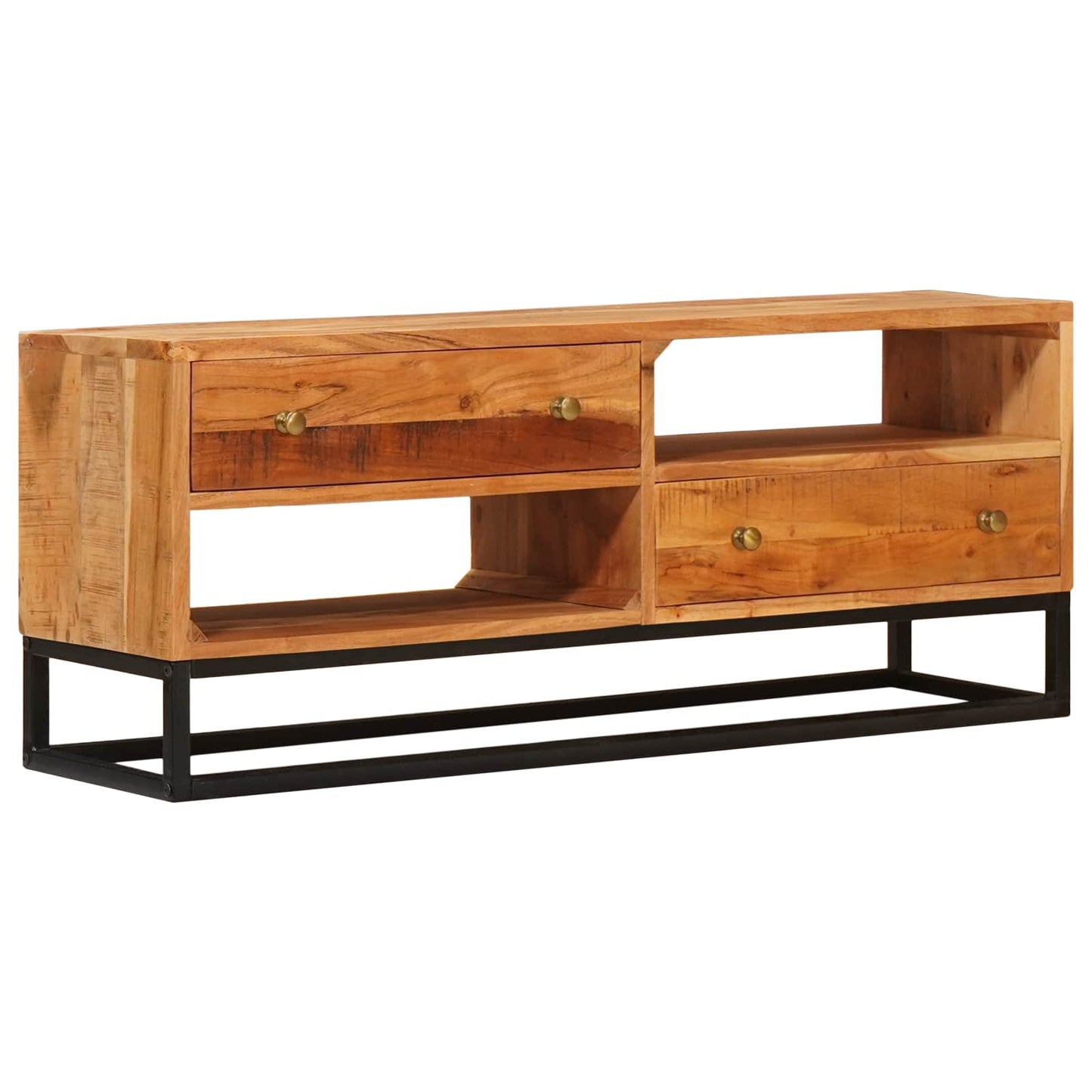 TV-skab Naturfarvet 110 x 30 x 44 cm Massivt Akacietræ