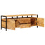 Opbevaringsskabe med dør Brun 110 x 30 x 40 cm Massivt mangotræ