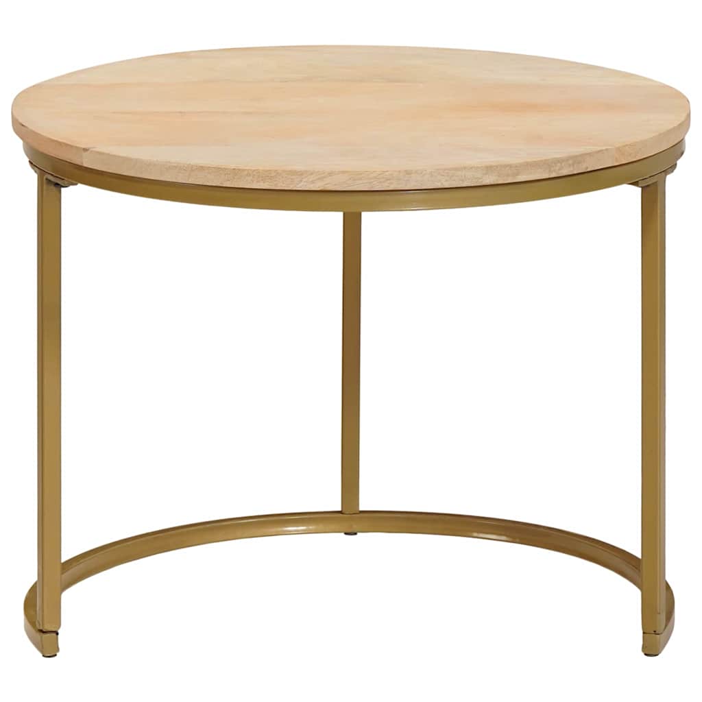 Nesting Kaffeborde 3 pcs Brun Massivt mangotræ og stål
