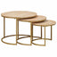 Nesting Kaffeborde 3 pcs Brun Massivt mangotræ og stål