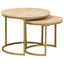Nesting Kaffeborde 2 pcs Brun Massivt mangotræ og stål