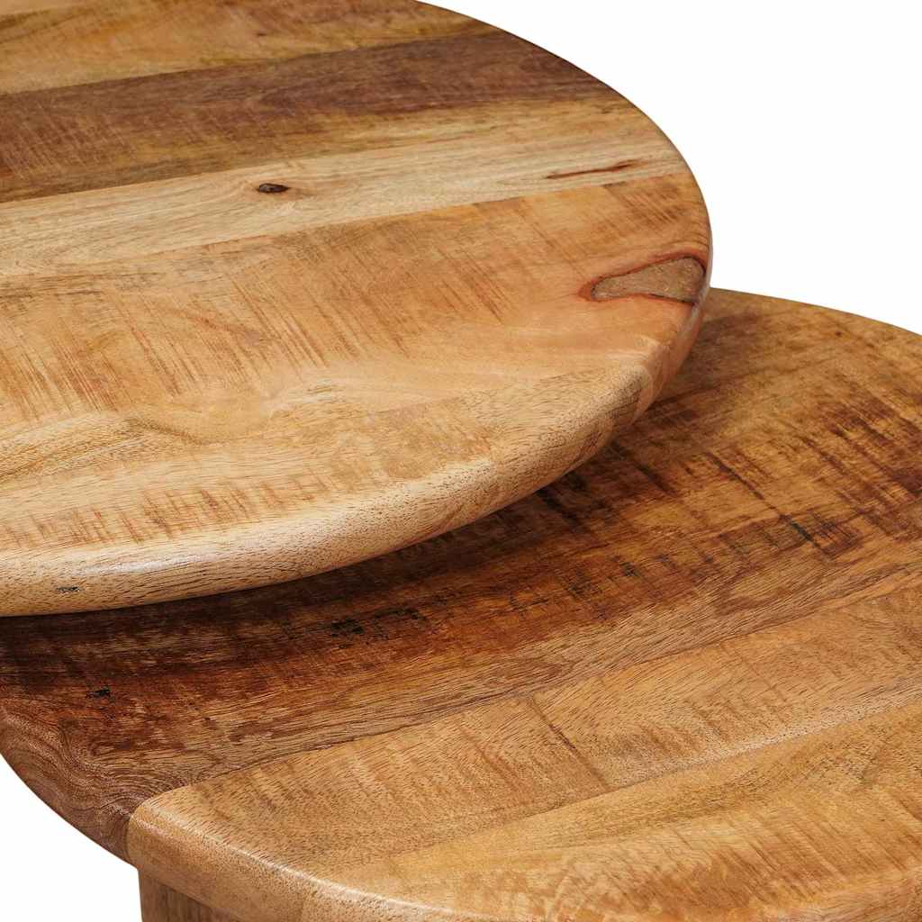 Nesting Kaffeborde 2 pcs Brun Massivt mangotræ