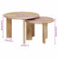Nesting Kaffeborde 2 pcs Sort Massivt mangotræ