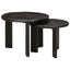 Nesting Kaffeborde 2 pcs Hvid Massivt mangotræ