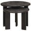 Nesting Kaffeborde 2 pcs Hvid Massivt mangotræ