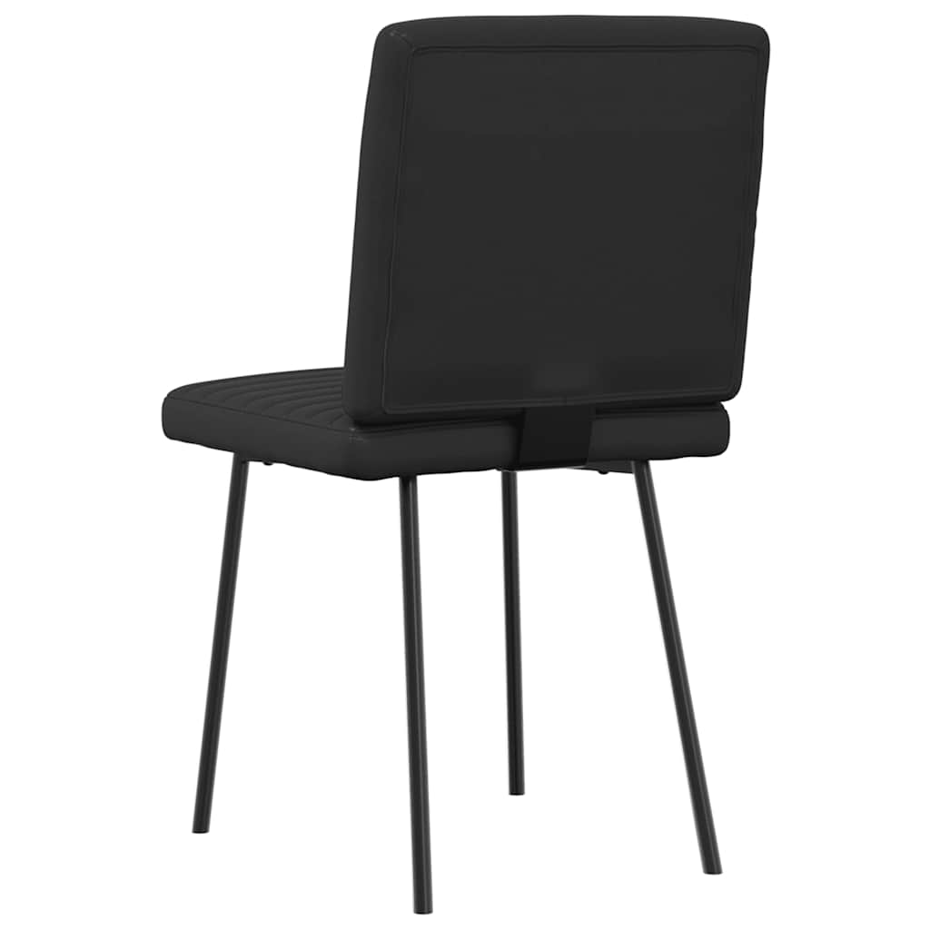 spisebordsstole 2 stk. kunstlæder sort
