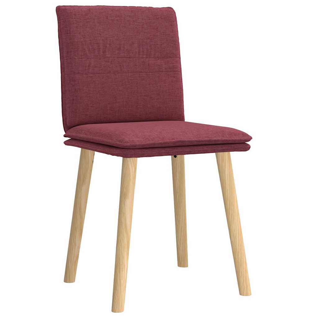 spisebordsstole 2 stk. stof vinrød