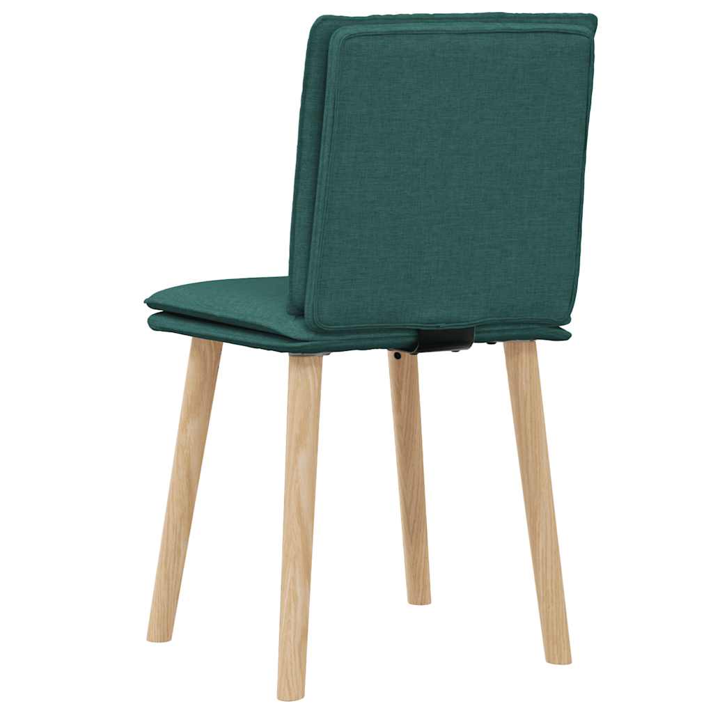 spisebordsstole 2 stk. stof mørkegrøn