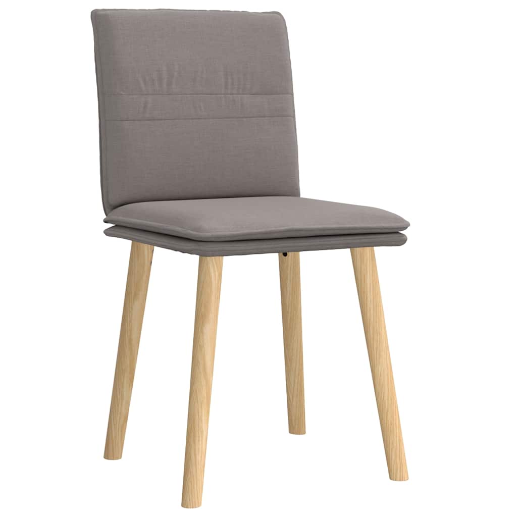 spisebordsstole 2 stk. stof gråbrun