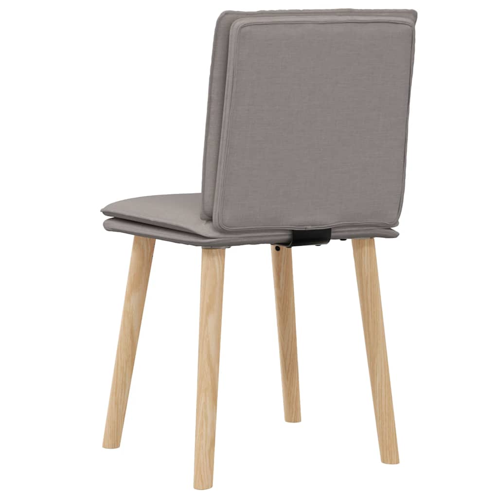 spisebordsstole 2 stk. stof gråbrun