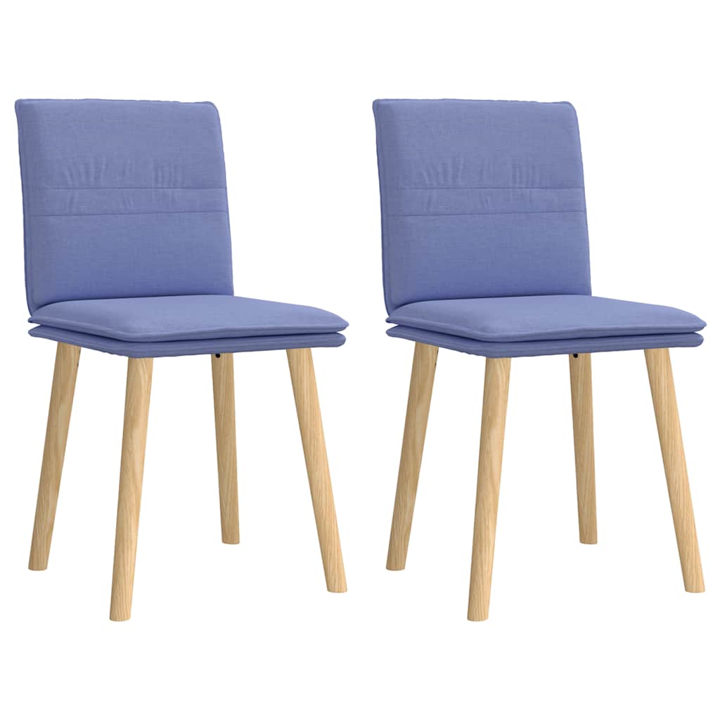 spisebordsstole 2 stk. Jeans blåt stof