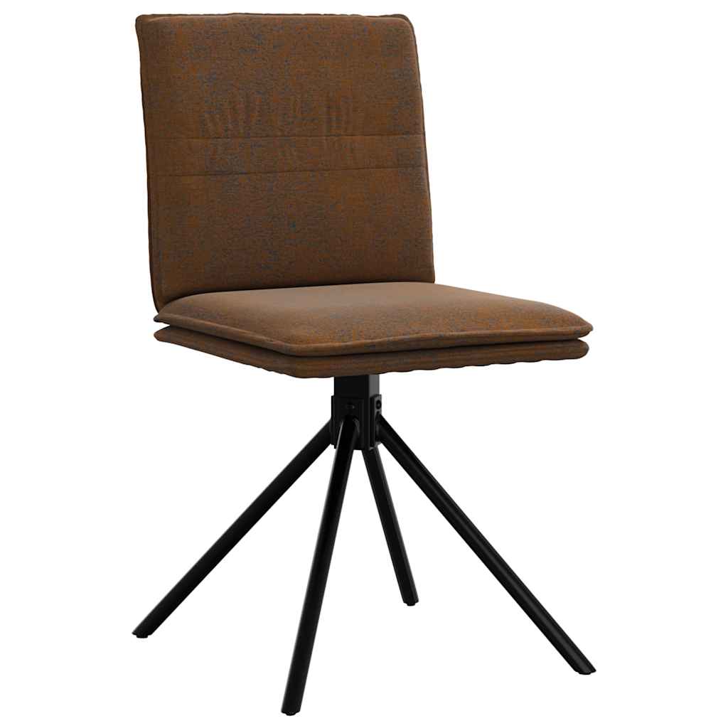 Spisebordsstol Brun Faux Suede Læder
