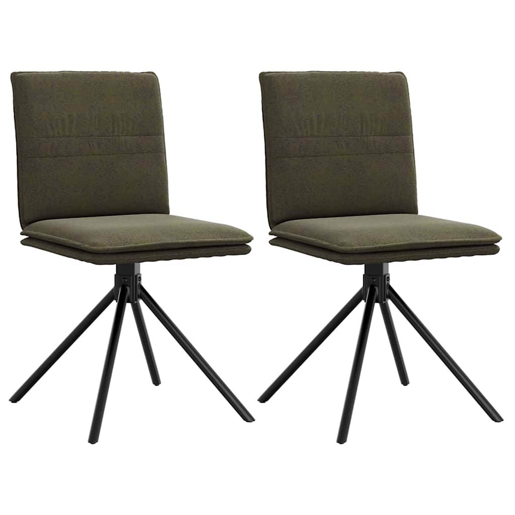 Spisebordsstol Army Green Faux Suede Læder