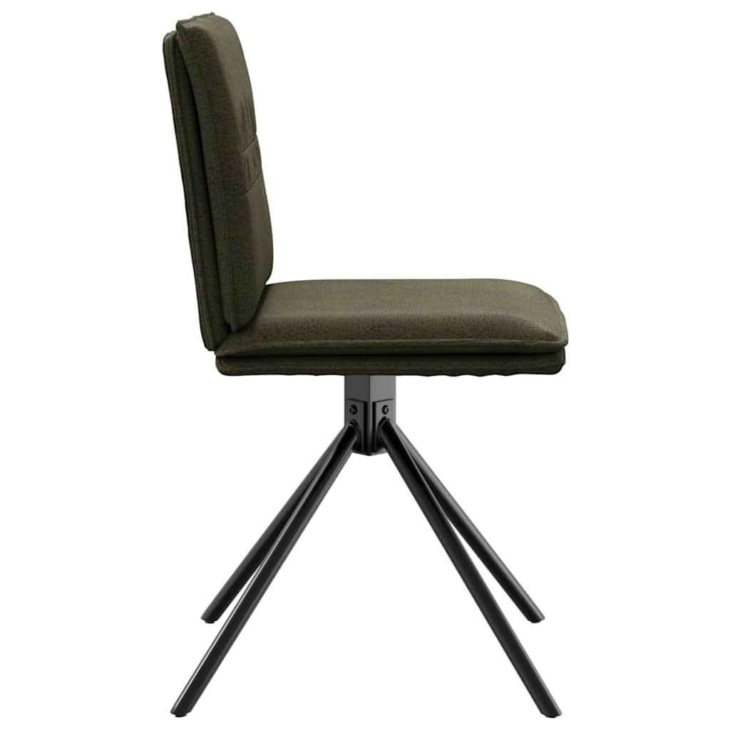 Spisebordsstol Army Green Faux Suede Læder