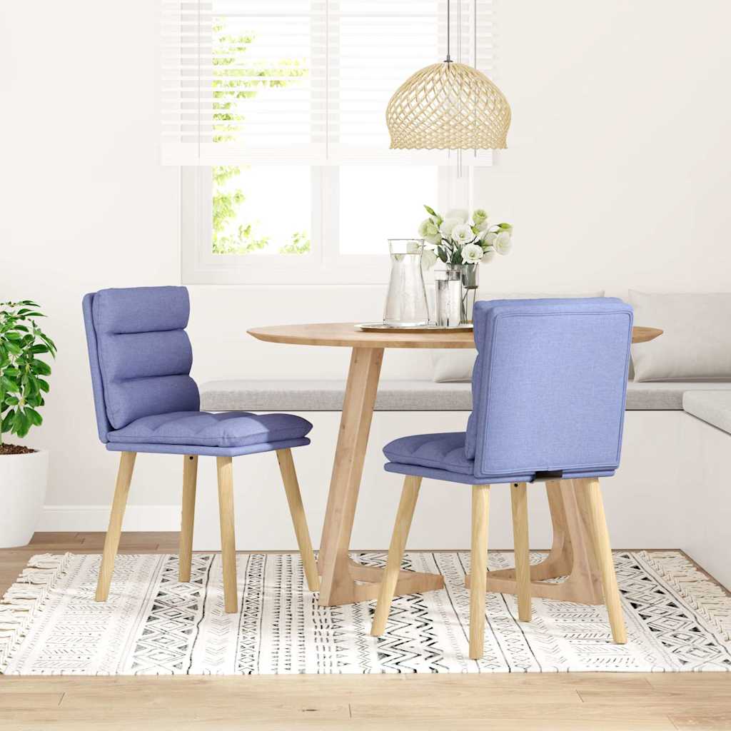 spisebordsstole 2 stk. Jeans blåt stof