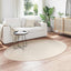 Områdetæpper Oval HUARTE Beige 140 x 200 cm 100% polyester