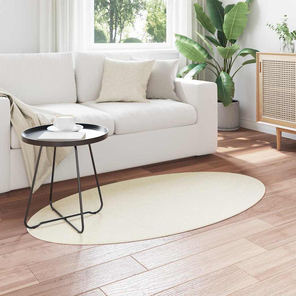 Tæppe HUARTE Cremefarvet 80 x 150 cm 100% polyester