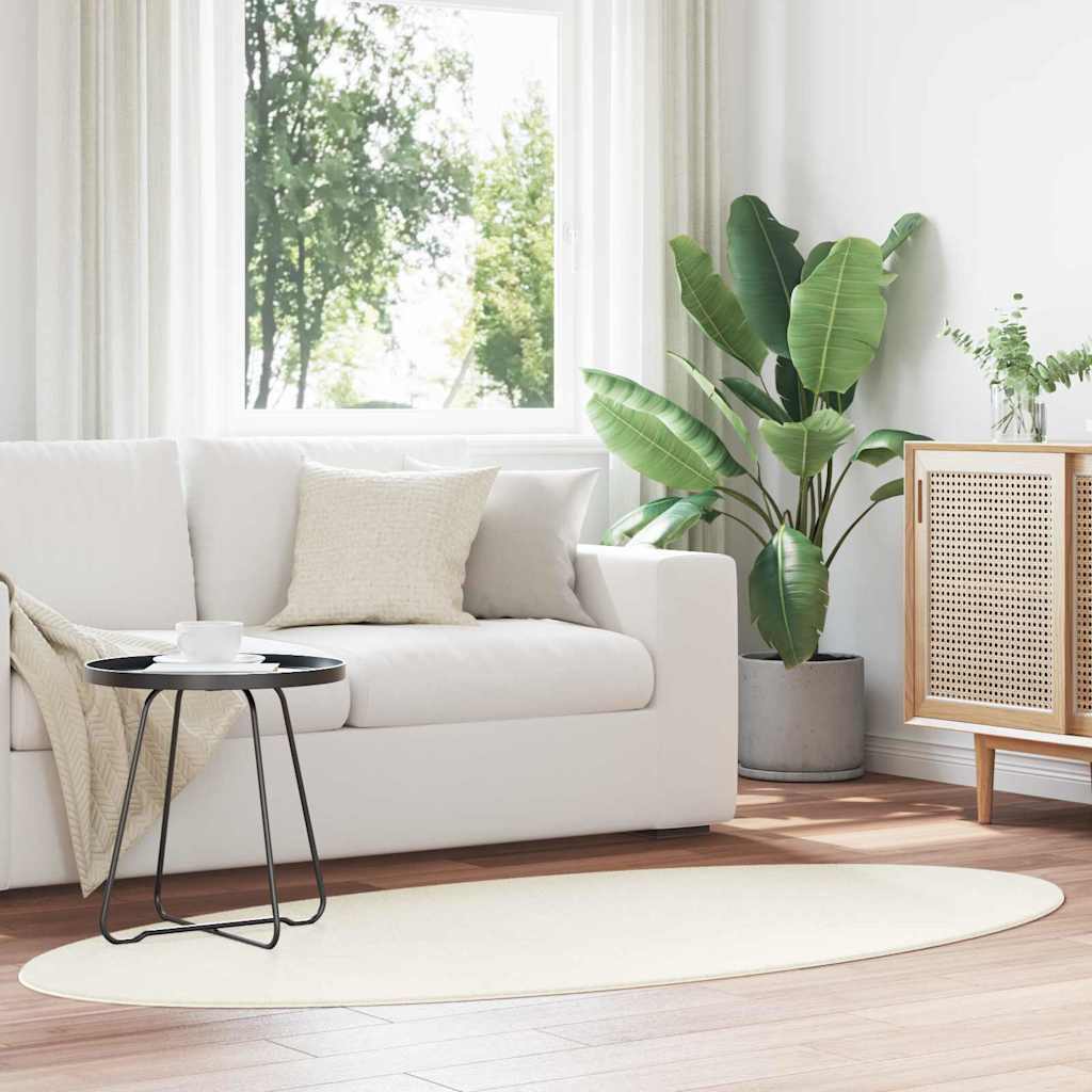 Tæppe HUARTE Cremefarvet 100 x 200 cm 100% polyester