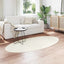 Områdetæpper Oval HUARTE Creme 100 x 200 cm 100% polyester