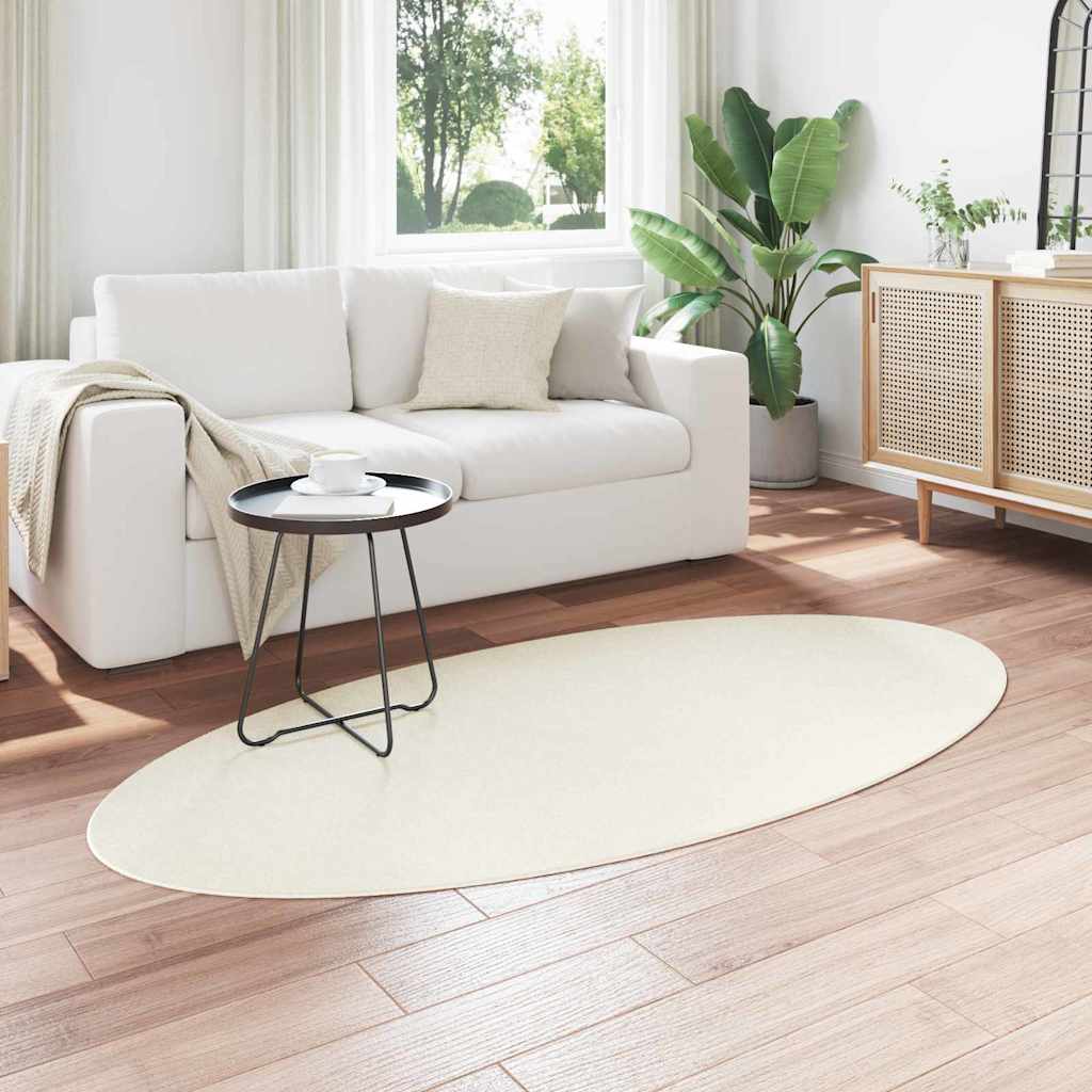 Tæppe HUARTE Cremefarvet 100 x 200 cm 100% polyester
