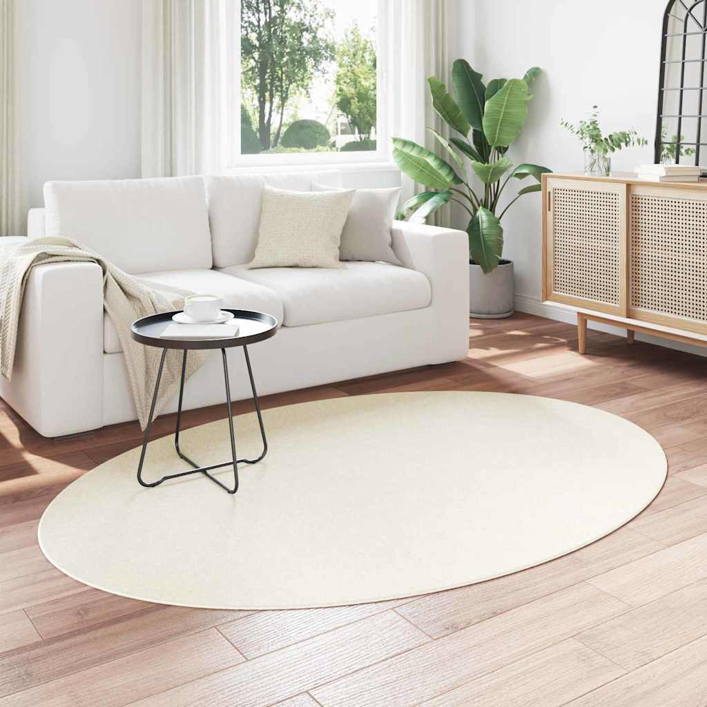 Tæppe HUARTE Cremefarvet 140 x 200 cm 100% polyester