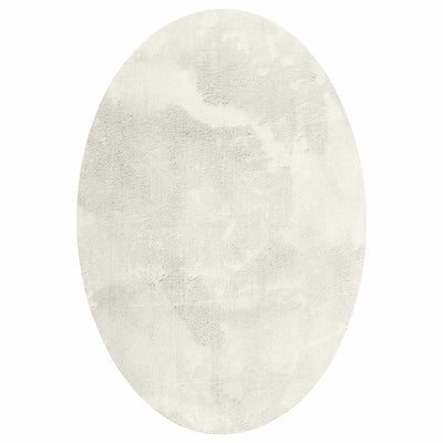 Områdetæpper Oval HUARTE Creme 140 x 200 cm 100% polyester
