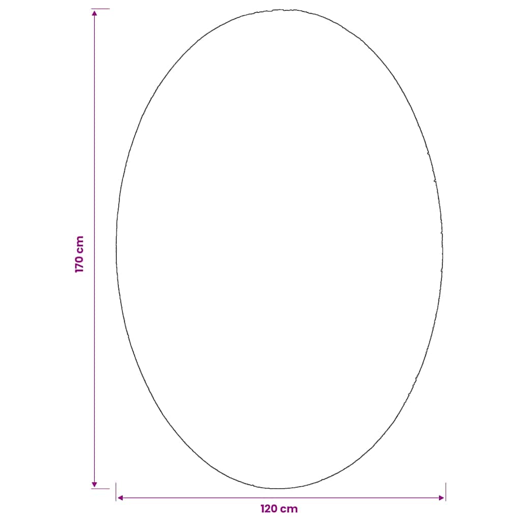 Områdetæpper Oval HUARTE Sandfarvet 120 x 170 cm 100% polyester