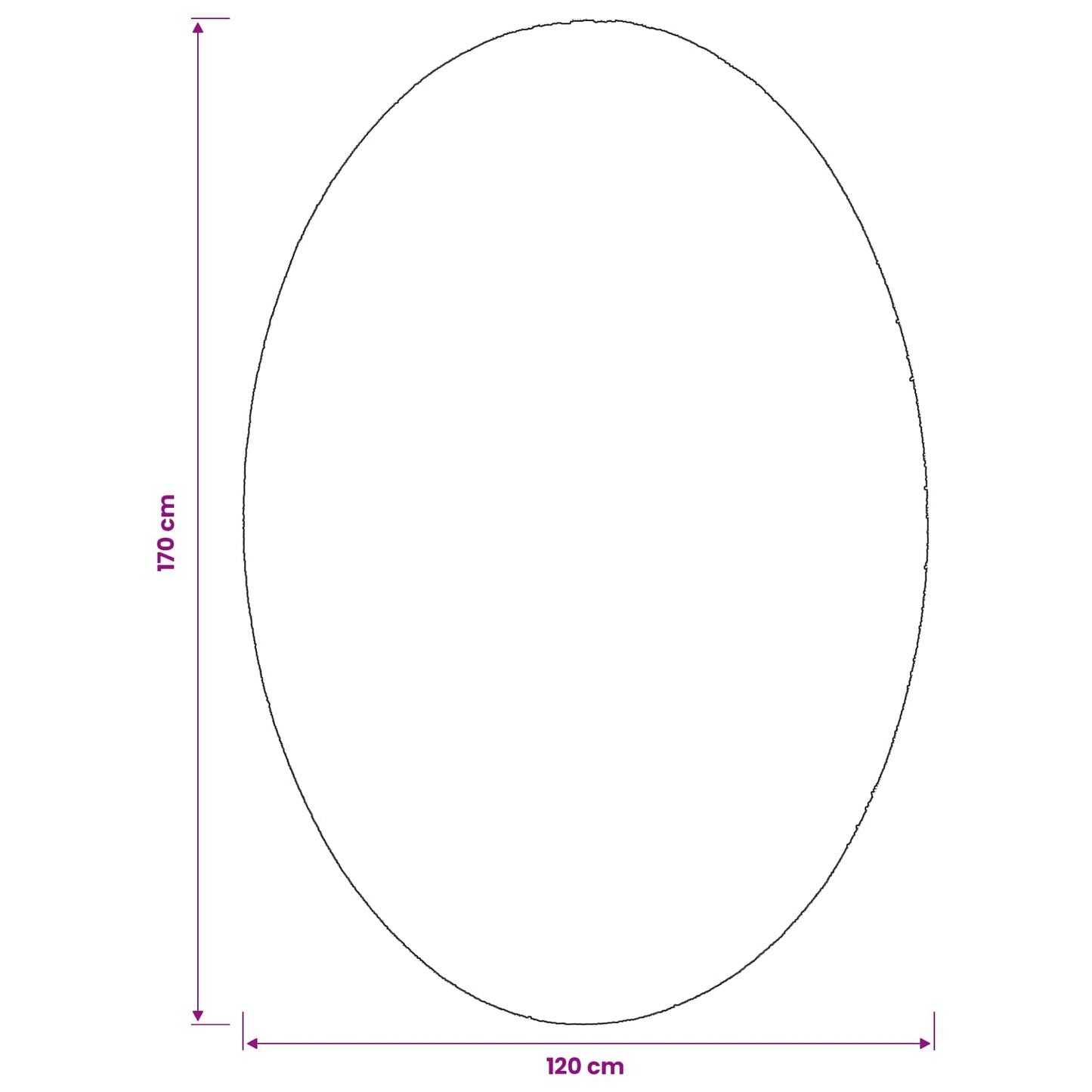 Områdetæpper Oval HUARTE Sandfarvet 120 x 170 cm 100% polyester