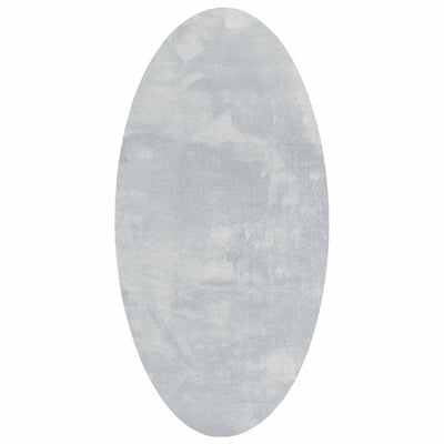Områdetæpper Oval HUARTE Grå 80 x 150 cm 100% polyester