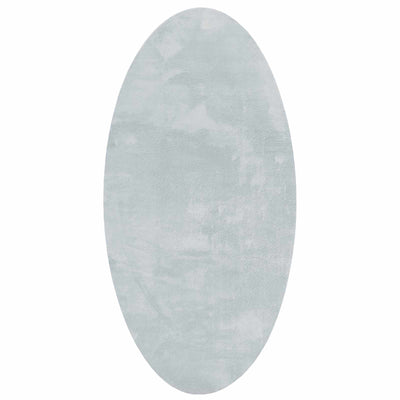 Områdetæpper Oval HUARTE Grå 100 x 200 cm 100% polyester