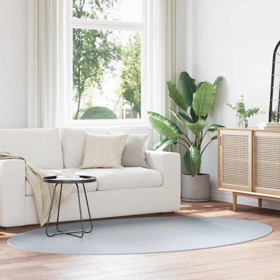 Områdetæpper Oval HUARTE Grå 160 x 230 cm 100% polyester