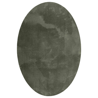 Områdetæpper Oval HUARTE Skovgrøn 170 x 120 cm 100% polyester
