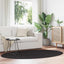 Områdetæpper Oval HUARTE Sort 140 x 200 cm 100% polyester