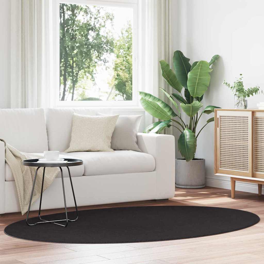 Tæppe HUARTE Sort 140 x 200 cm 100% polyester