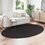 Områdetæpper Oval HUARTE Sort 160 x 230 cm 100% polyester