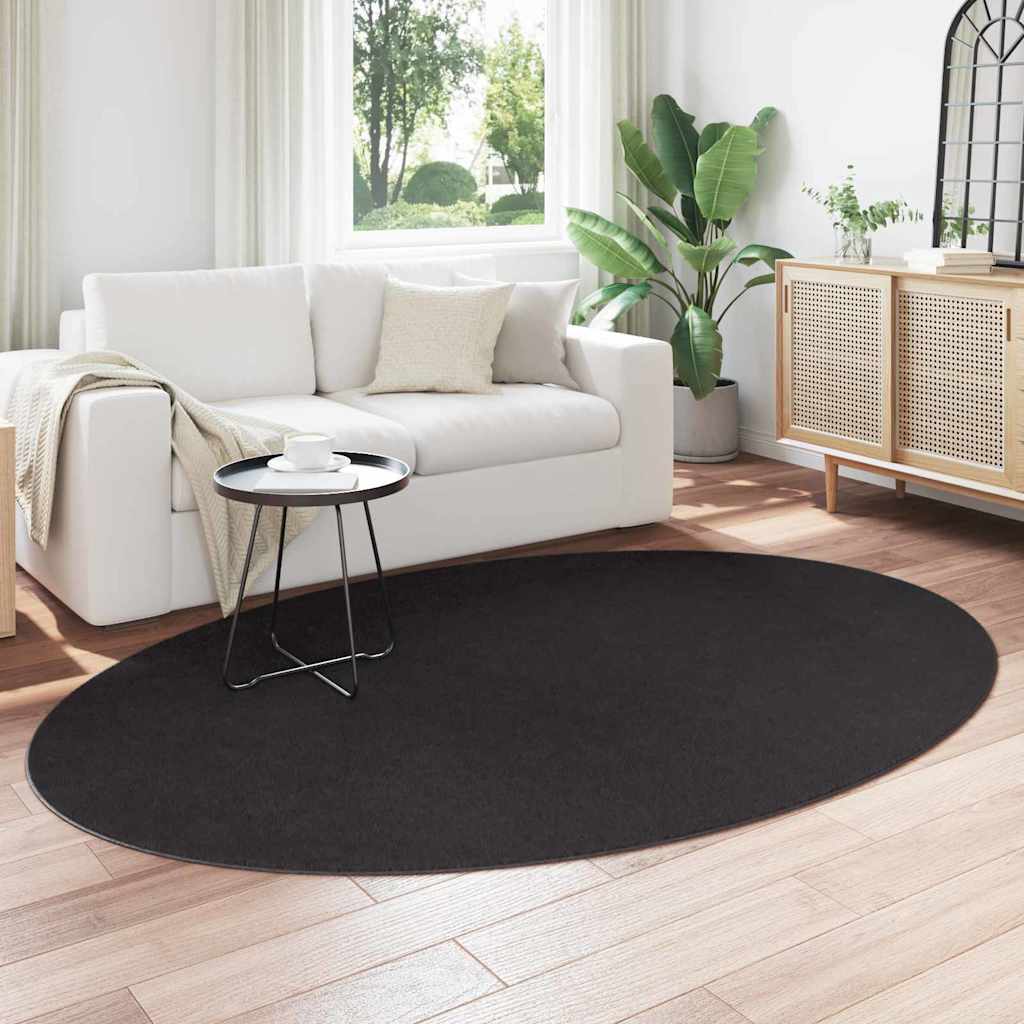 Tæppe HUARTE Sort 160 x 230 cm 100% polyester