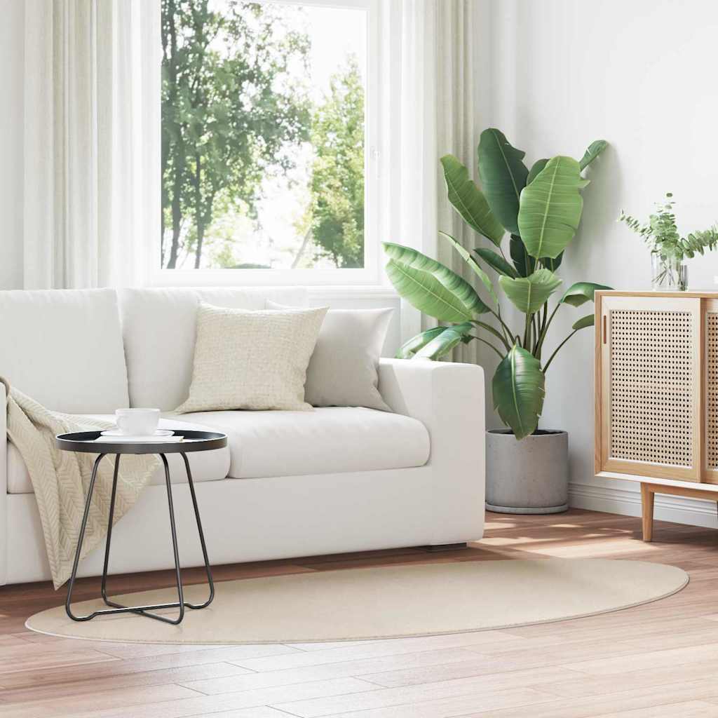 Tæppe HUARTE Beige 100 x 200 cm Polyester