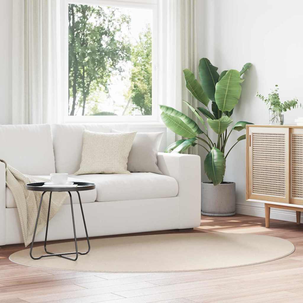 Tæppe HUARTE Beige 140 x 200 cm Polyester
