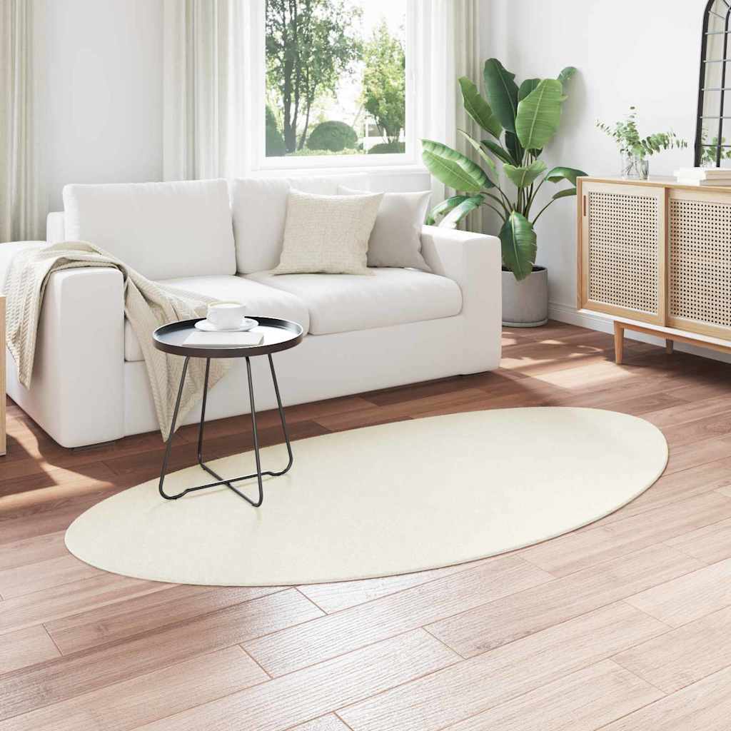 Tæppe HUARTE Cremefarvet 80 x 150 cm Polyester