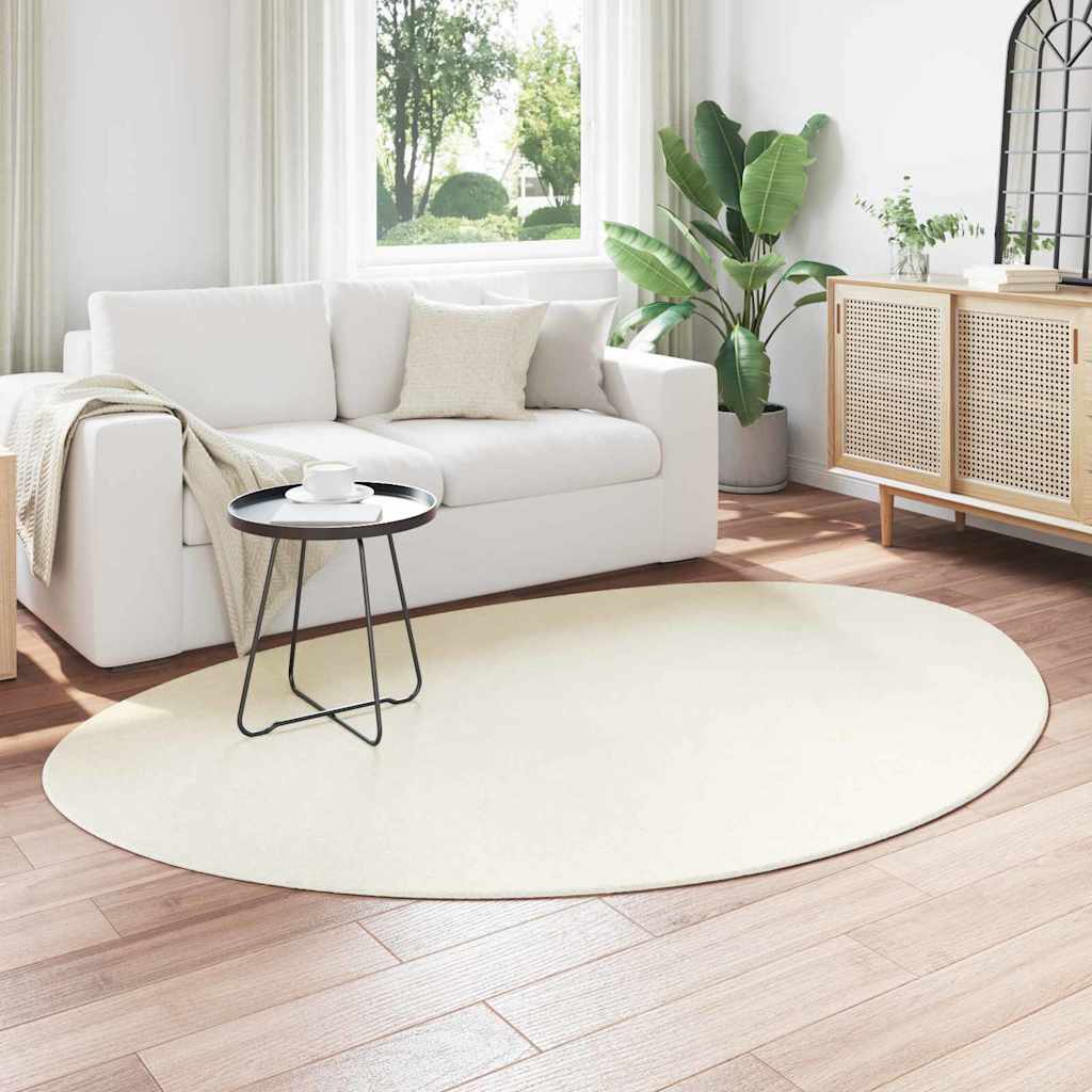 Tæppe HUARTE Cremefarvet 140 x 200 cm Polyester