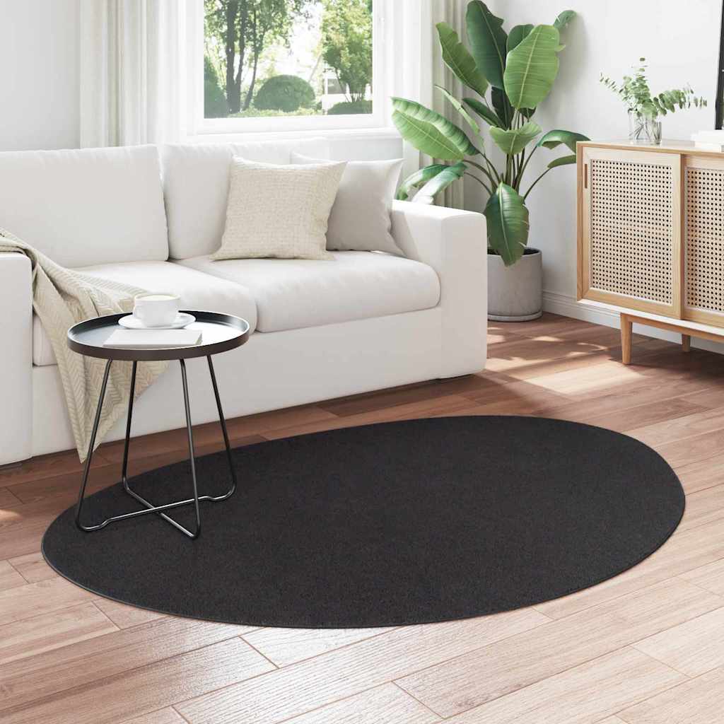 Tæppe HUARTE Sort 120 x 170 cm Polyester